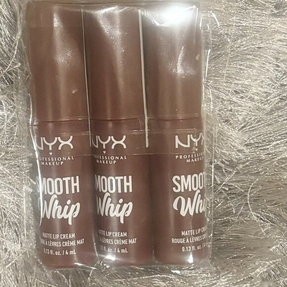 THREE "Thread Count" NYX Whip Matte Lip Cream Ultra-Smooth Vegan Lip Cream - Picture 2 of 4